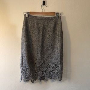 Forever 21 Silver/Grey Thready Pencil Skirt